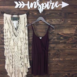Garage‎ | Faux Wrap Cami Romper Burgundy